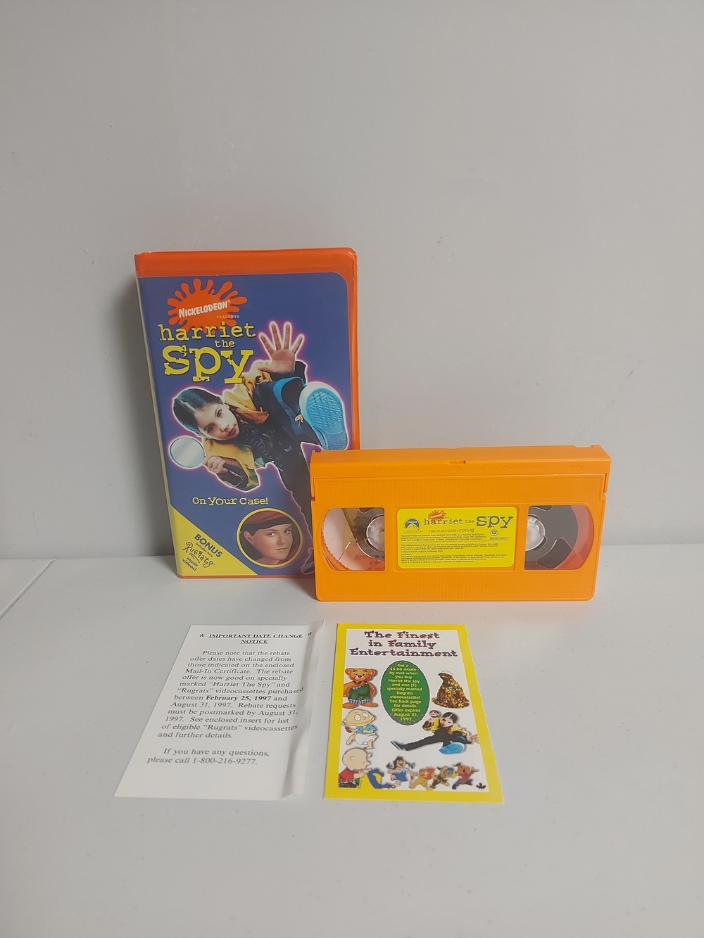 ​Harriet The Spy VHS Nickelodeon Orange Tape Clamshell Complete W/Inserts 1997